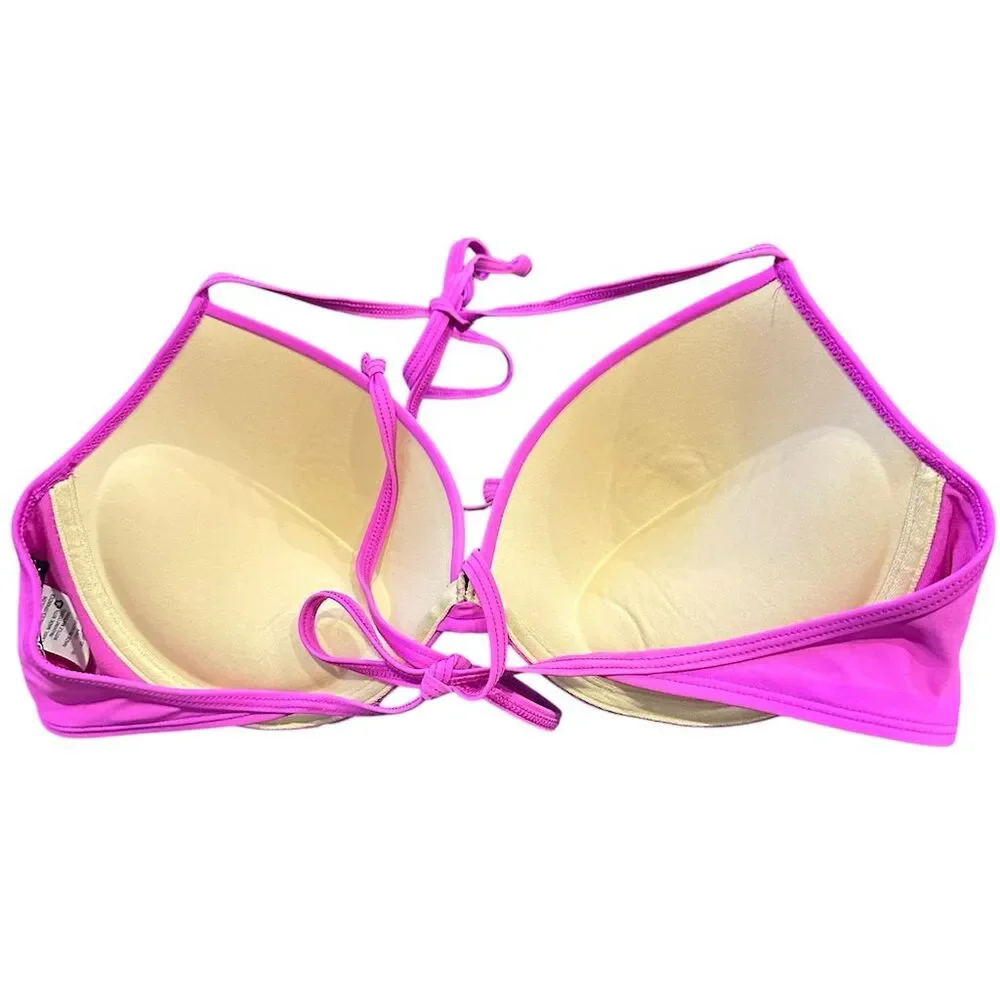 Joe Boxer Women's Pink Push-Up Bikini Top‎ XL